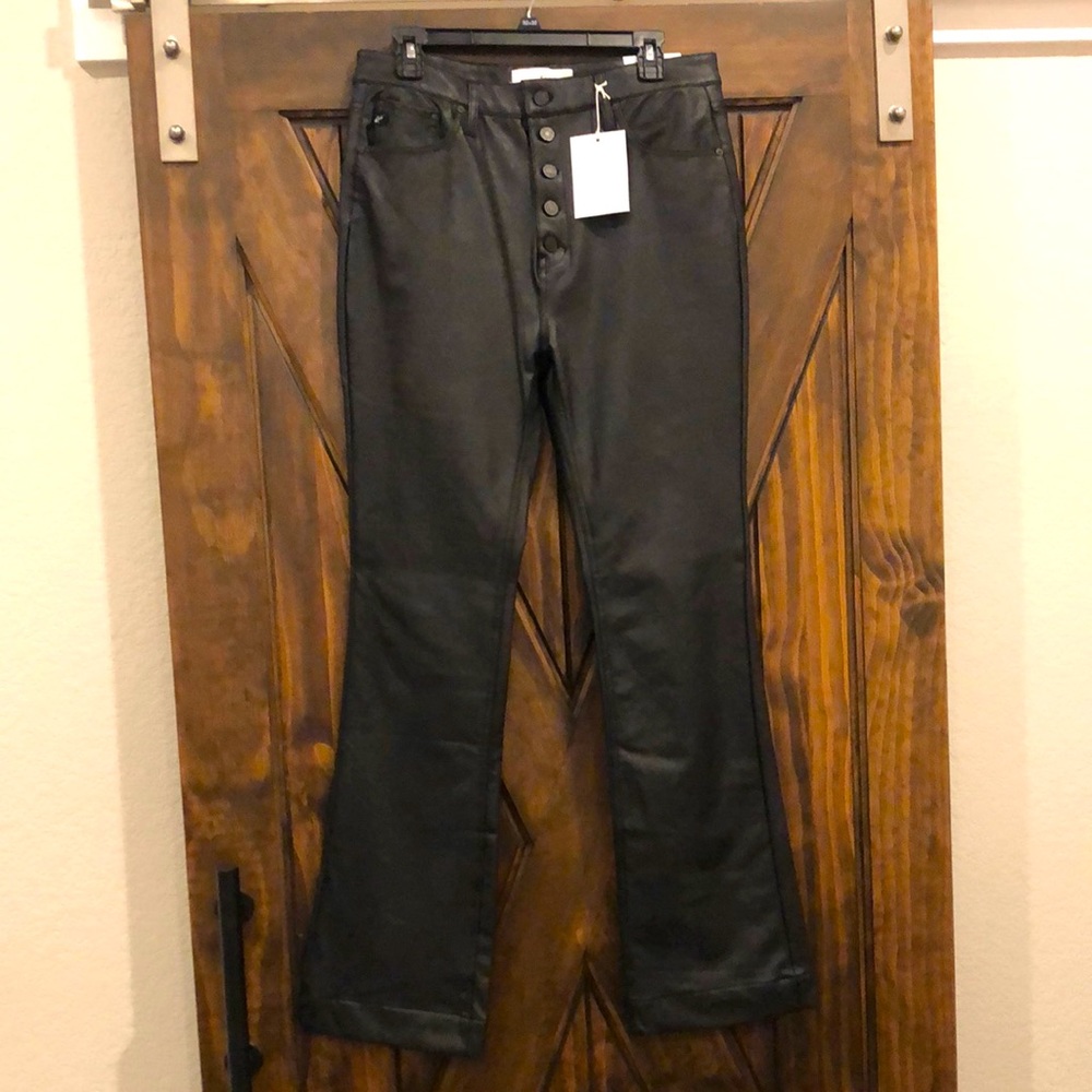 KanCan Faux Leather High Rise Pants